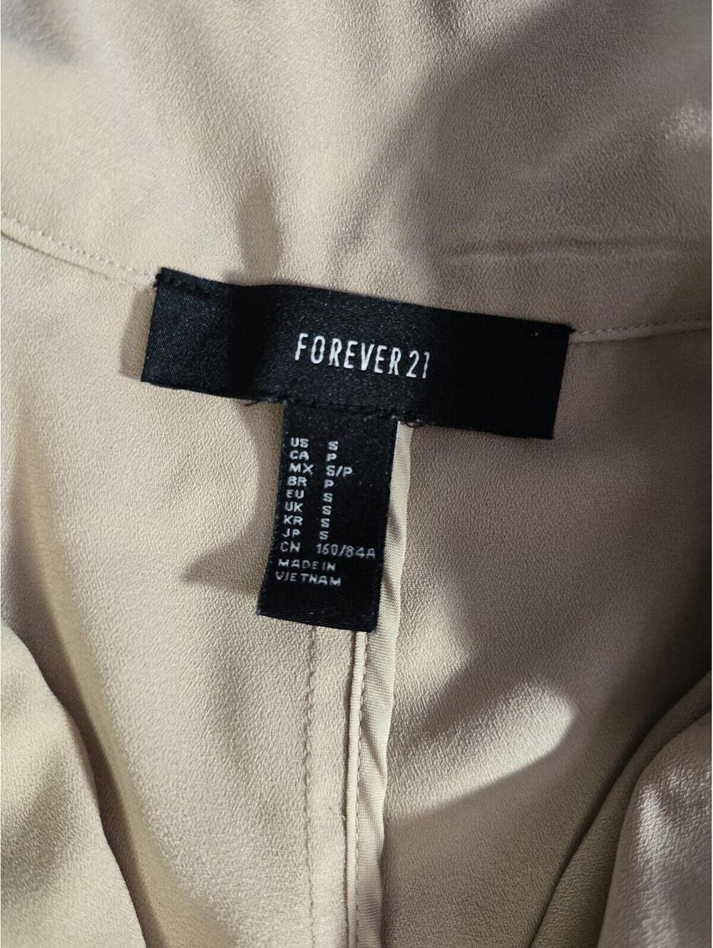 Forever 21 Beige 3/Sleeve,Open Front and pockets,chic Blazer Jacket size Small - Picture 8 of 16